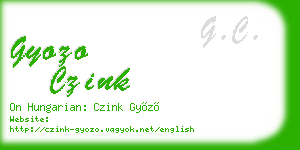 gyozo czink business card