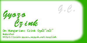 gyozo czink business card